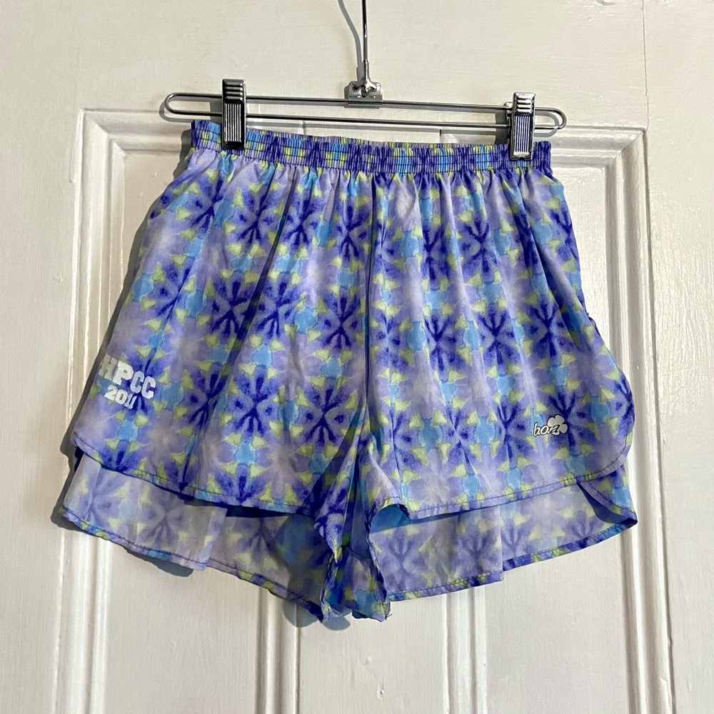 🆕 BOA Athletic / Running Shorts - Mosaic Pattern of Purples & Blues